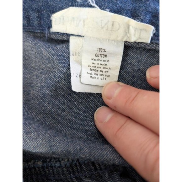 Vintage 90s Diamond L western Skirt Size 24 Denim Prairie Cowgirl Boho Flowy USA - Picture 5 of 5